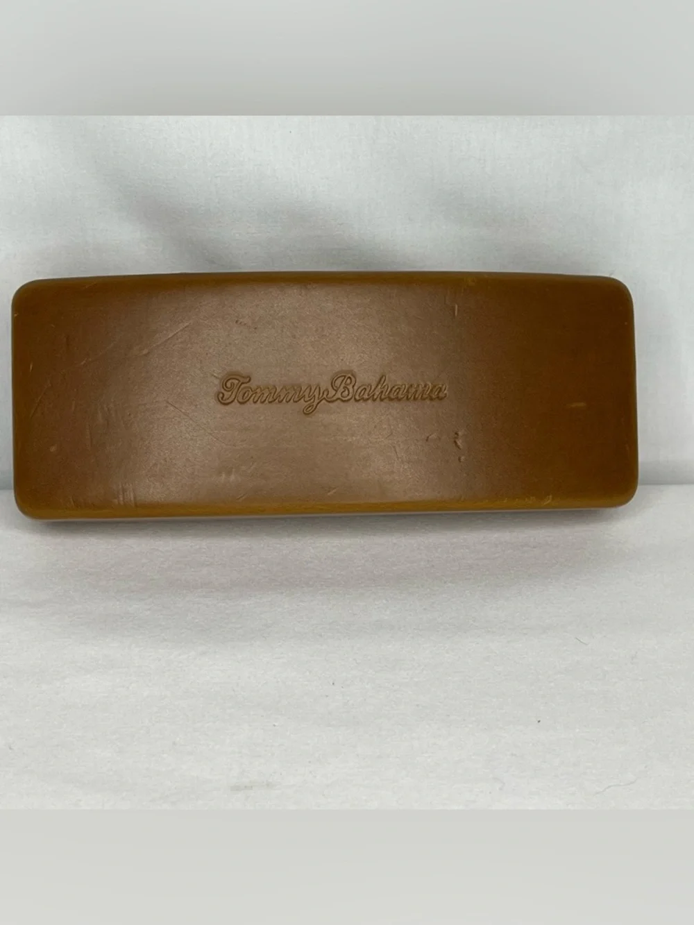 Tommy Bahama Brown Hard Shell Eyeglasses Case With Logo